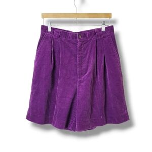 Vintage 90s American Eagle Corduroy Bermuda Shorts | High Rise Purple 31
